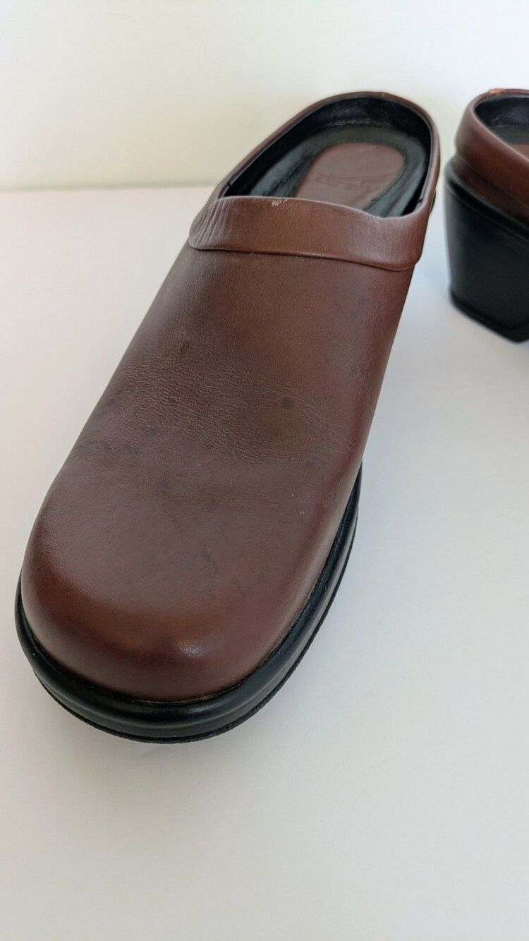 Dansko Professional Nurse Clogs Womens EU 41 Brown Leather Comfort Work Shoes - Picture 6 of 7